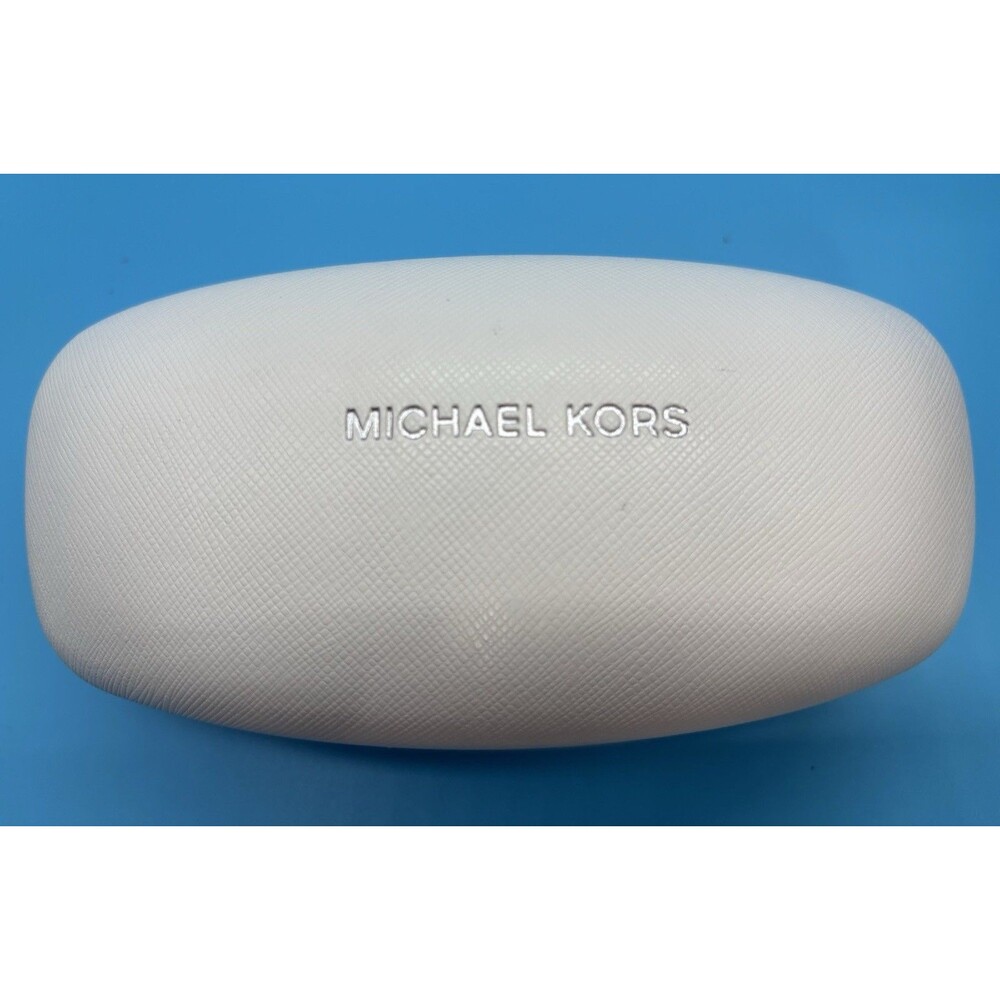 Michael Kors White Hard Case for Glasses & Sunglasses w/ Cleaning Cloth